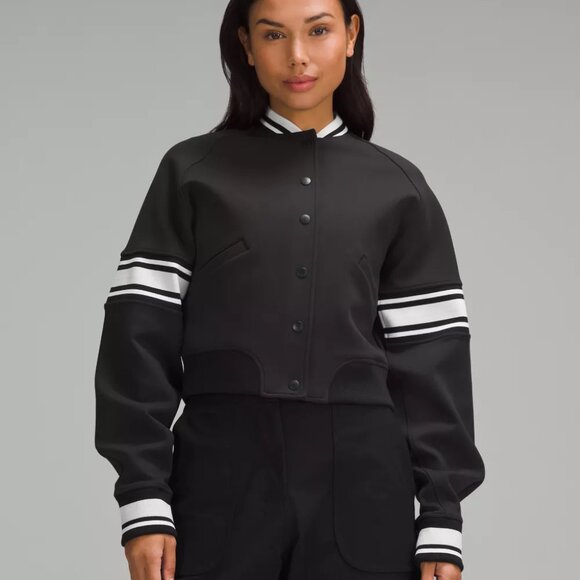 SNAP-FRONT VARSITY JACKET - Picture 1 of 4